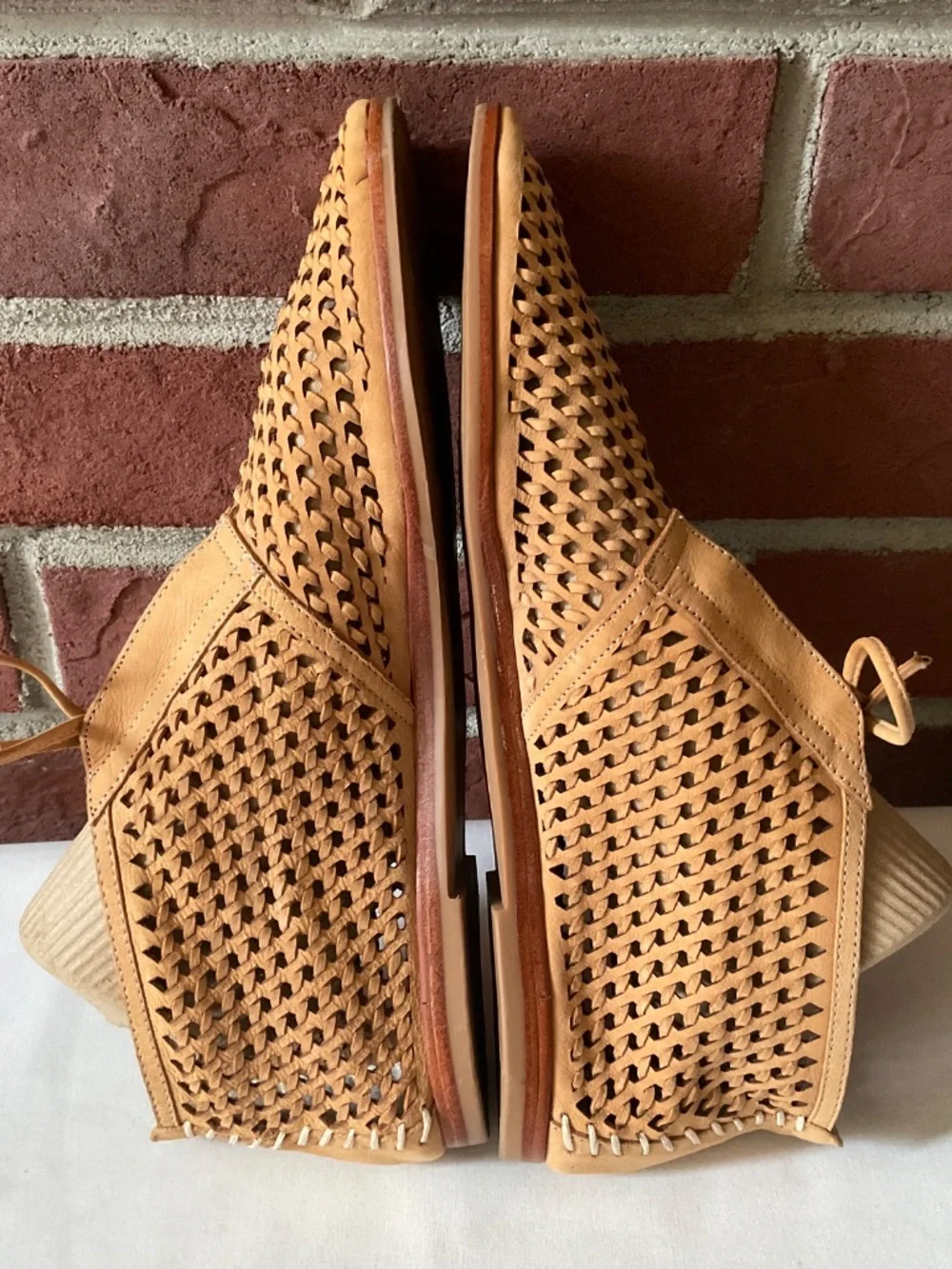 Dolce Vita Adam’s Boho Woven Leather Lace Up Loafers Size 8.5